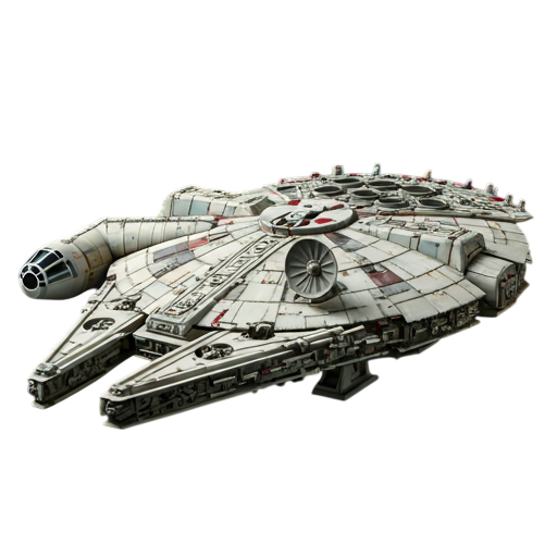 Millennium Falcon style spaceship